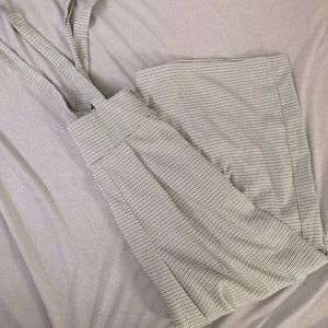 Target brand wide-legged trousers with suspenders